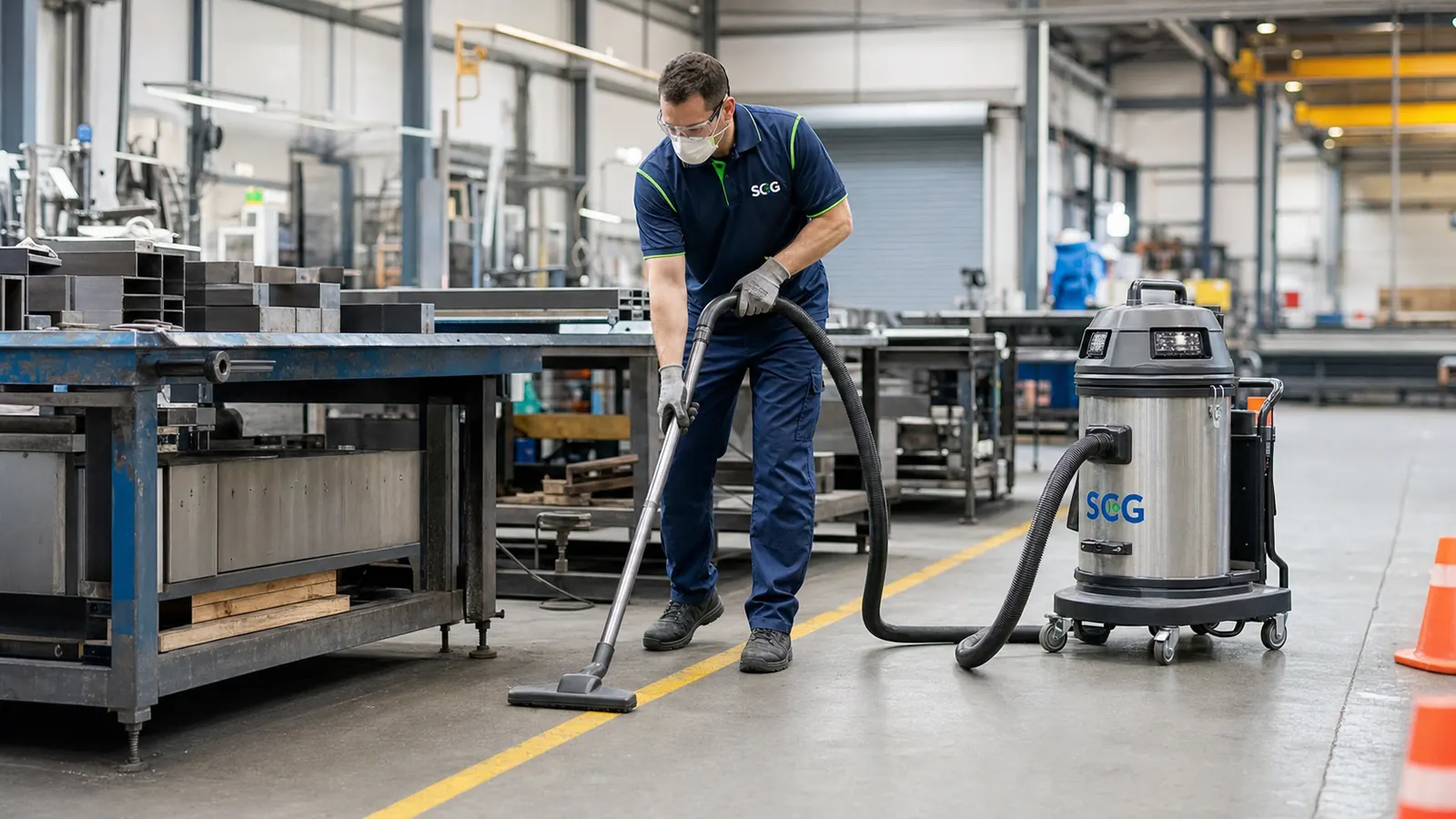 Sydney Clean Group cleaners servicing a Blacktown warehouse floor